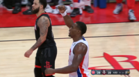 Rockets · Pistons broadcast poster